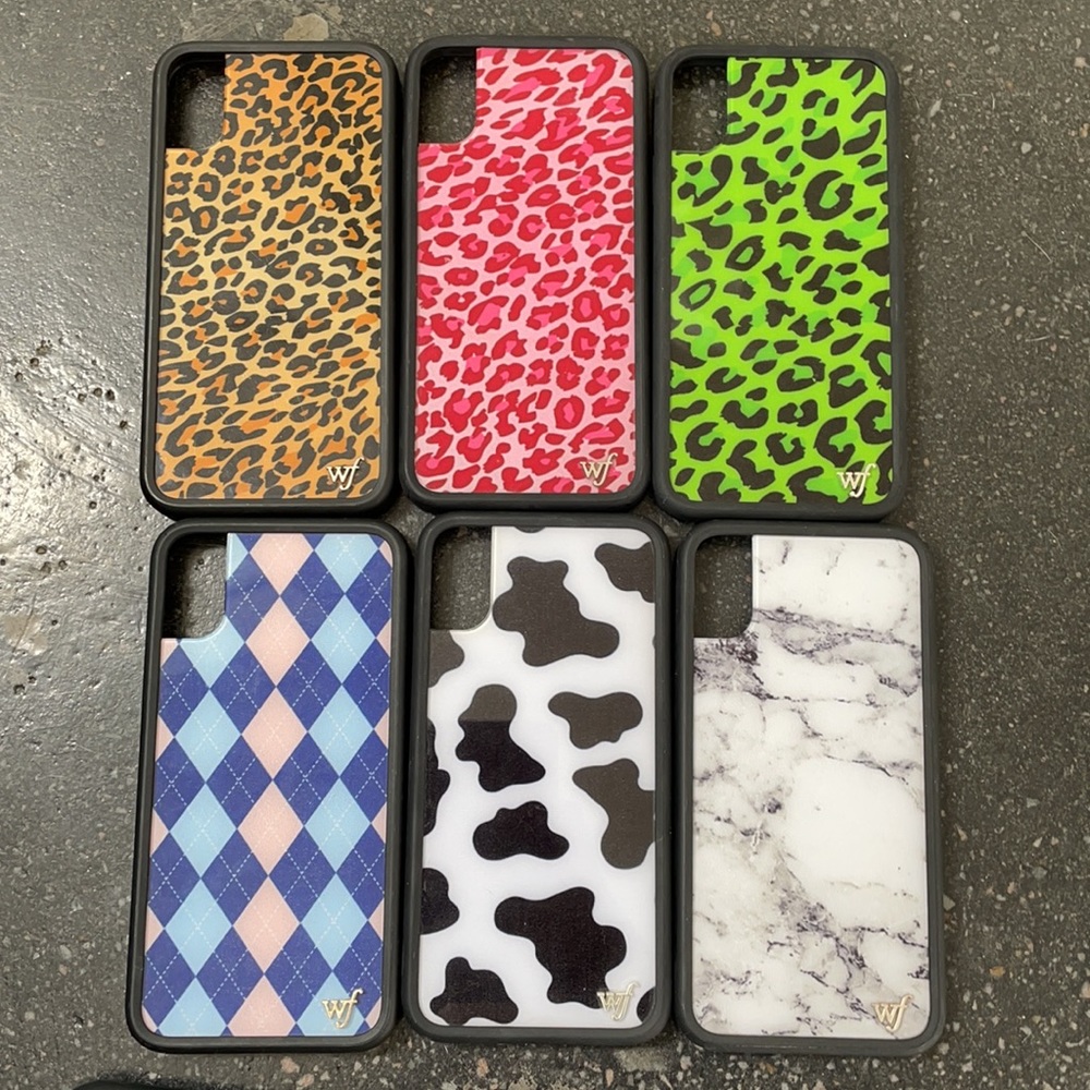 IPhone X cases (wildflower, apple)